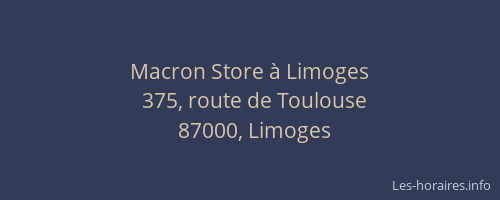 Macron Store à Limoges