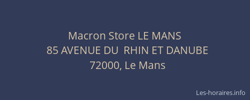 Macron Store LE MANS