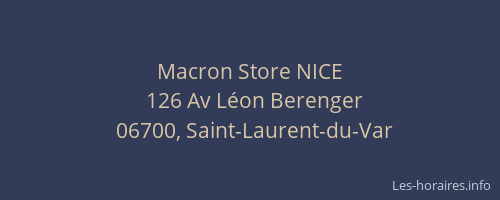 Macron Store NICE