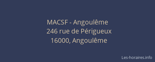 MACSF - Angoulême
