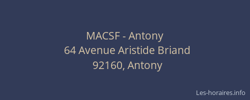 MACSF - Antony