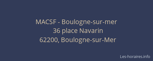 MACSF - Boulogne-sur-mer