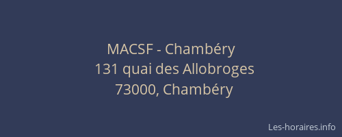 MACSF - Chambéry