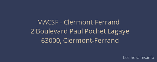 MACSF - Clermont-Ferrand