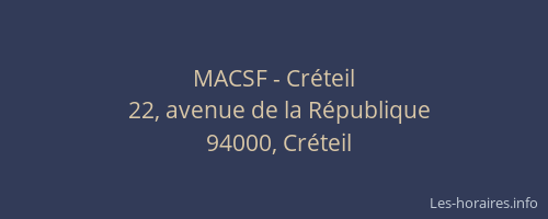 MACSF - Cr&eacute;teil