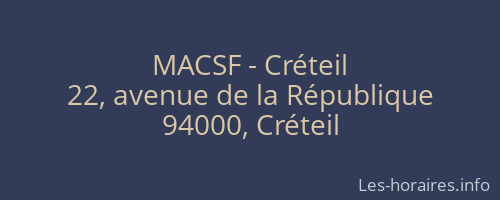 MACSF - Créteil
