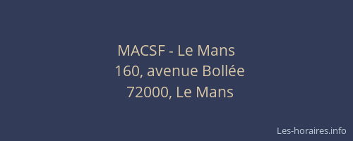 MACSF - Le Mans