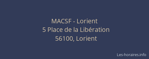 MACSF - Lorient