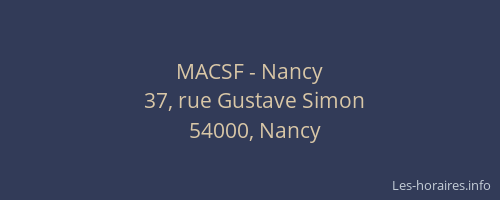 MACSF - Nancy