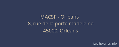 MACSF - Orléans