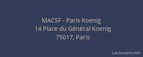 MACSF - Paris Koenig