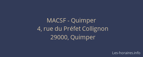 MACSF - Quimper