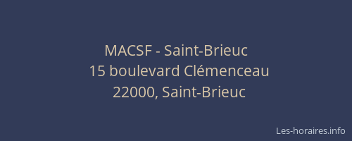 MACSF - Saint-Brieuc