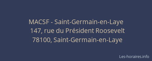 MACSF - Saint-Germain-en-Laye