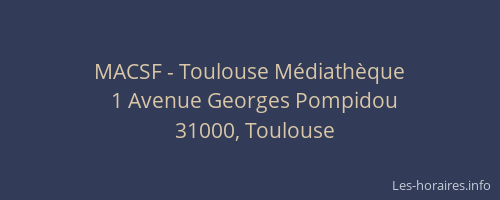 MACSF - Toulouse Médiathèque