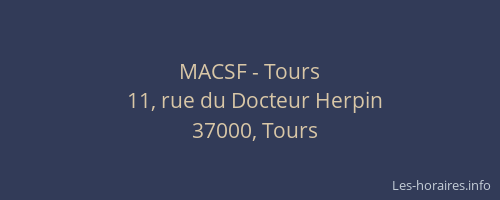 MACSF - Tours