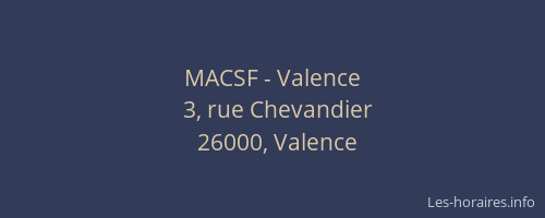 MACSF - Valence