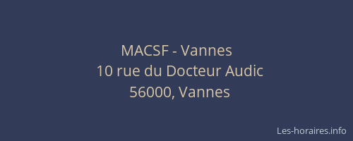 MACSF - Vannes