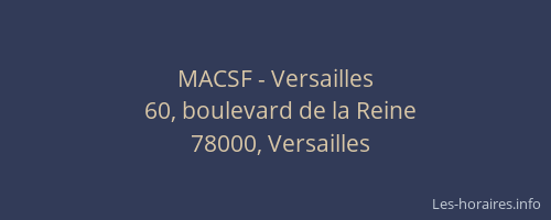 MACSF - Versailles