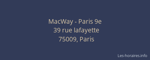 MacWay - Paris 9e