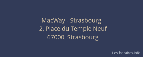 MacWay - Strasbourg