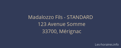 Madalozzo Fils - STANDARD