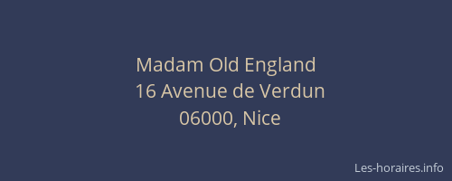 Madam Old England