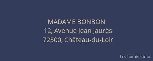 MADAME BONBON