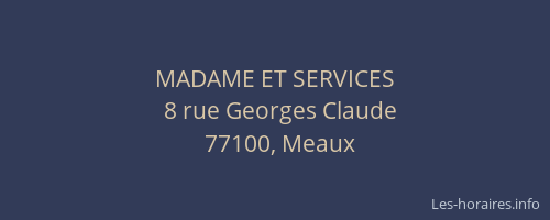 MADAME ET SERVICES