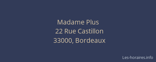 Madame Plus