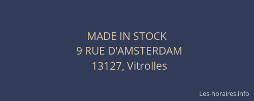 MADE IN STOCK