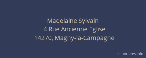 Madelaine Sylvain
