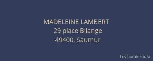 MADELEINE LAMBERT