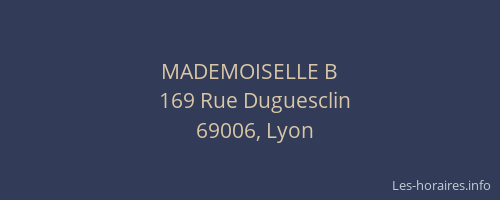 MADEMOISELLE B