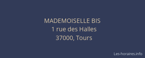 MADEMOISELLE BIS