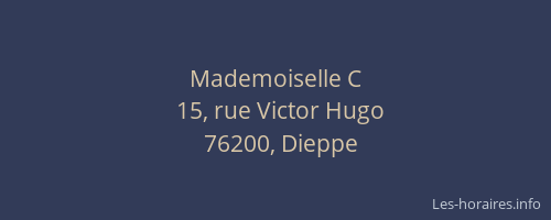 Mademoiselle C