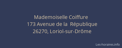 Mademoiselle Coiffure