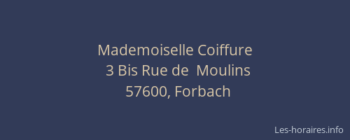 Mademoiselle Coiffure