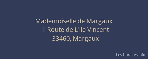 Mademoiselle de Margaux