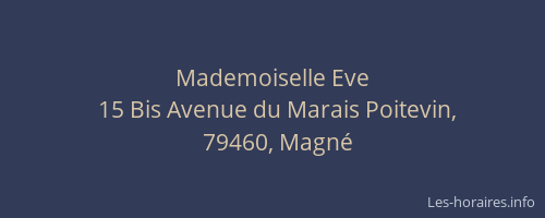 Mademoiselle Eve