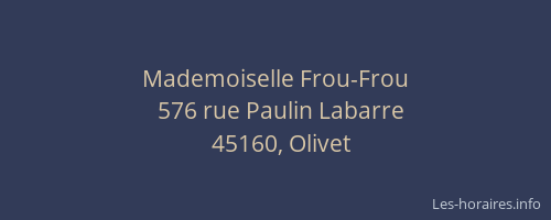 Mademoiselle Frou-Frou