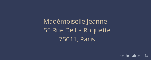 Madémoiselle Jeanne