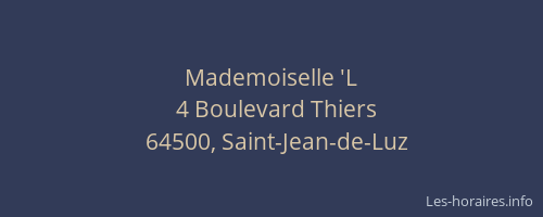 Mademoiselle 'L