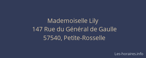Mademoiselle Lily