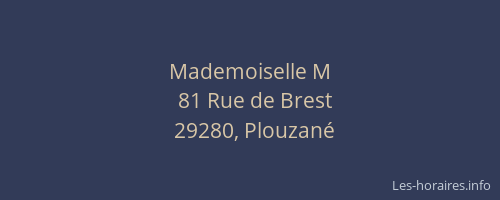Mademoiselle M