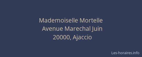 Mademoiselle Mortelle