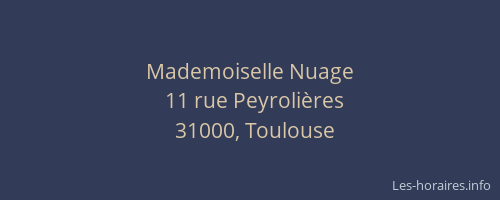 Mademoiselle Nuage