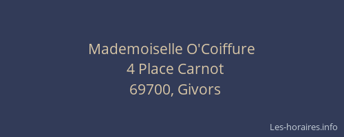 Mademoiselle O'Coiffure