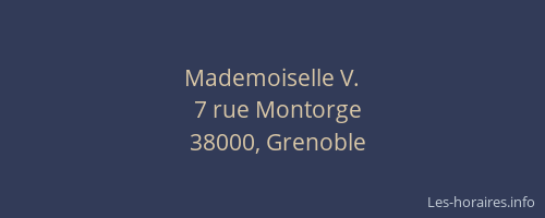 Mademoiselle V.
