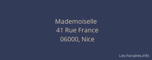 Mademoiselle